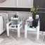 Ensemble de 2, table basse moderne en verre trempé, table de bout, table carrée pour le salon, transparent / blanc-125538250-125538249-125538246