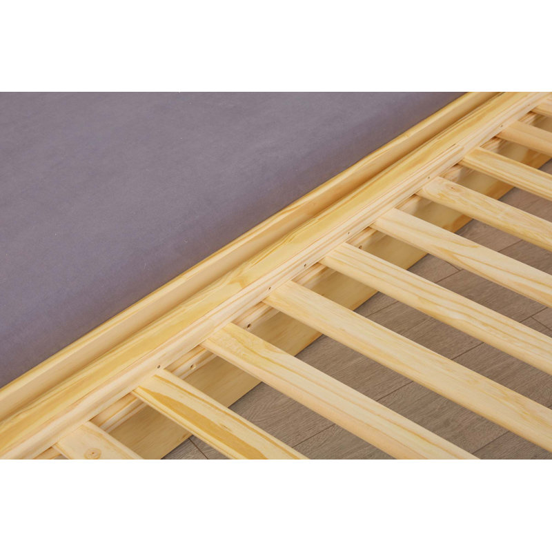 Lotar Kids Standard Bed with Trundle, Natural Brown, 90 x 200cm