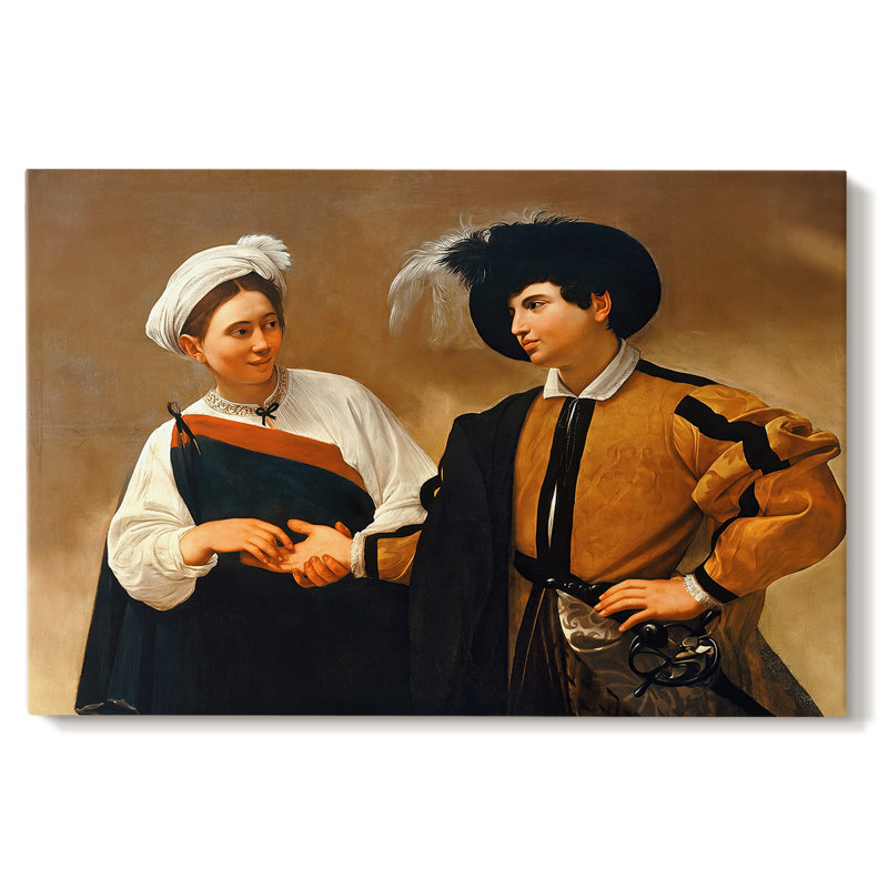 The Fortune Teller (Capitoline Version)-Caravaggio-Gallery Wrapped Canvas-c. 1594, 40 x 60