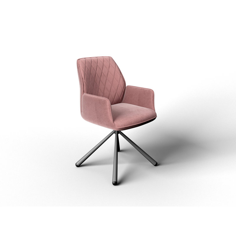 DelRe 46cm H Velvet Upholstered Armchair, Pink