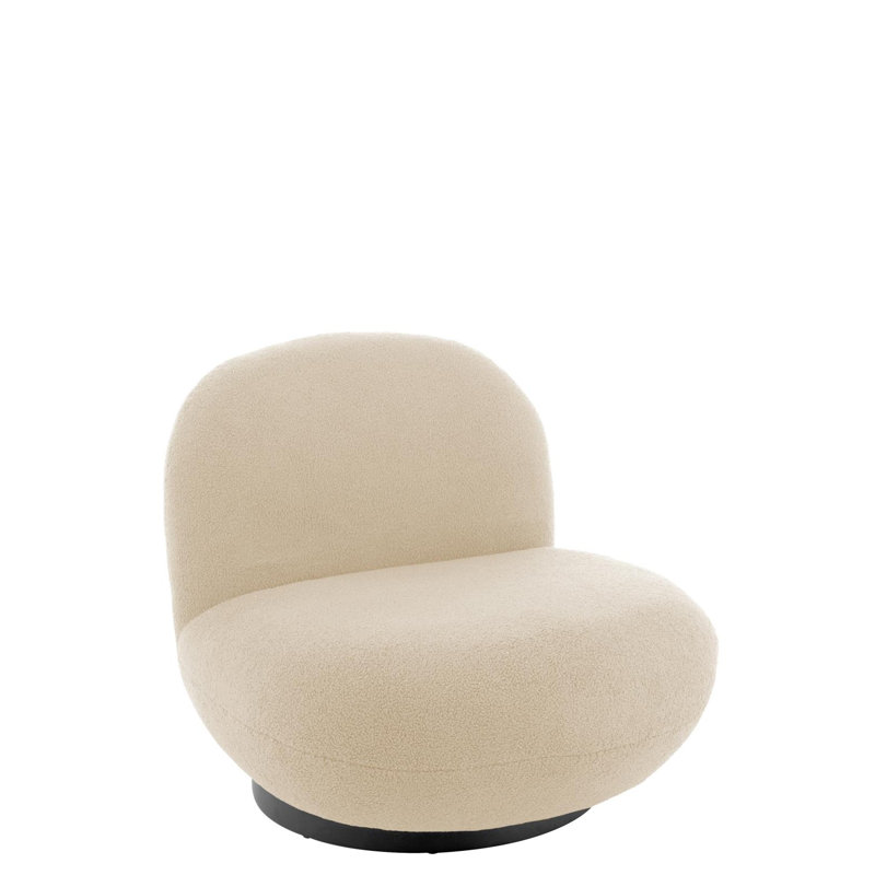 Spring / Summer 2024 Upholstered Slipper Chair, White