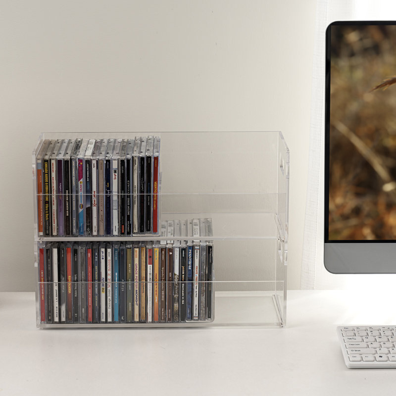 Acrylic Stackable Multimedia Tabletop Storage