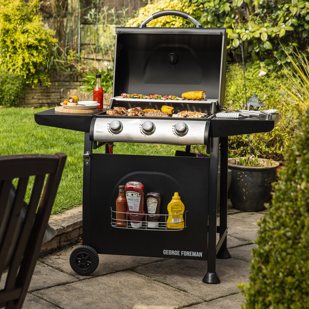 57cm 3-Burner Liquid Propane Gas Barbecue
