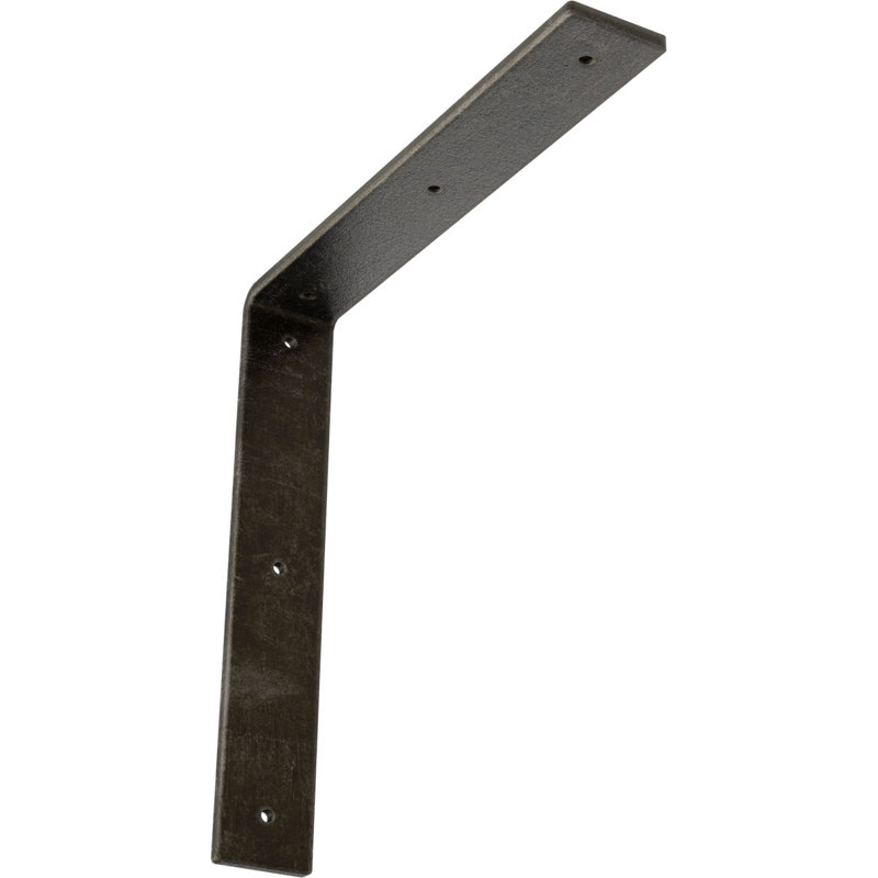 Support en acier Hamilton, Argenté antique chaleureux, H 12 po x l 2 po x P 12 po