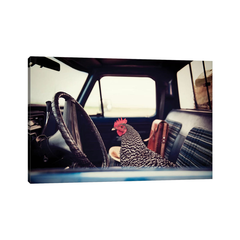 Hen Sunday Drive - Wrapped Canvas Print, 66.04cm H x 101.6cm W x 1.91cm D