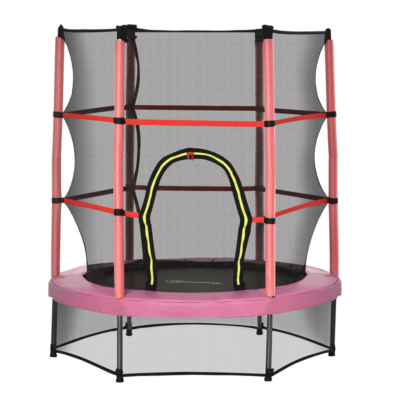 Outsunny Round Kid / Toddler Trampoline, Pink