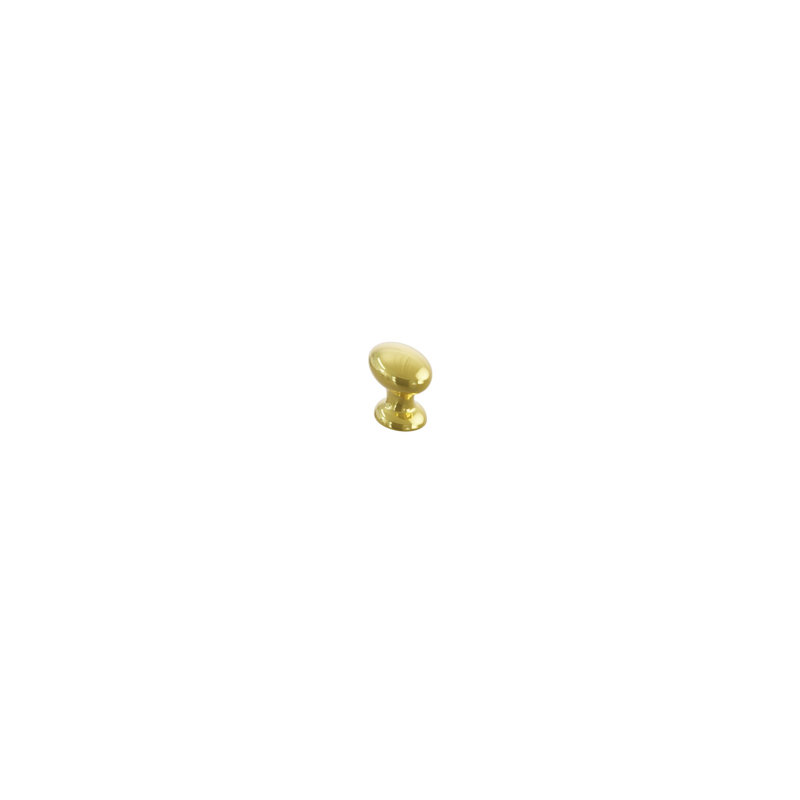 Schaub Avenue Oval Cabinet Knob, Unlacquered Brass, 1 3/8"
