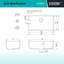 Évier de cuisine 32 po x 19 po en quartz, évier à simple cuve, évier encastré, évier sous comptoir, évier de cuisine en granite, avec grilles en acier et crépine, bride d'évacuation-72644636