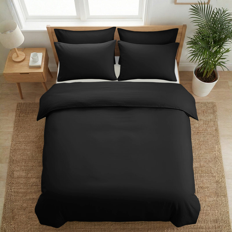100% Egyptian Cotton Duvet Cover Set – Luxury Hotel Collection Bedding, Soft & Breathable Comforter Cover with Zipper Closure