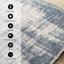 Tapis abstrait bleu contemporain abstrait Abstract-1613170958