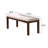 47.6'' W Fabric Dining Bench in White and Brown