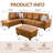 Elsiana 3 Piece Faux Leather Modular Living Room Set, Leather Couch Set-701566405-701566412