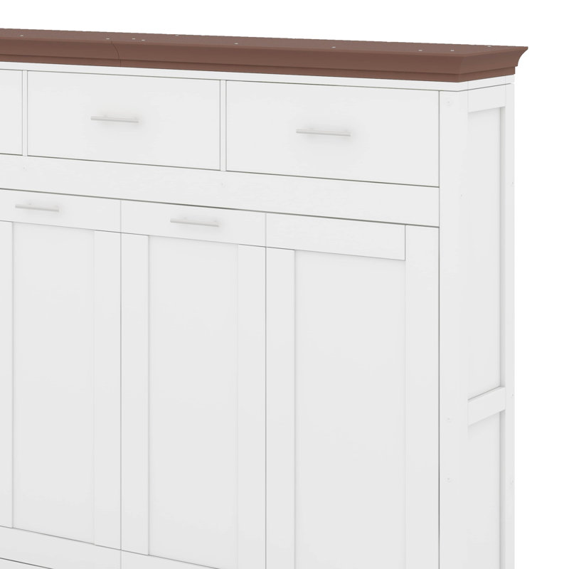 Lit escamotable simple avec tiroirs, Lit simple, Blanc