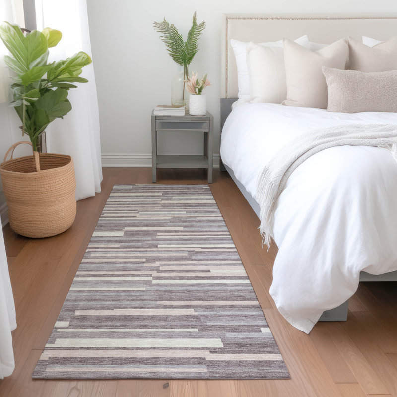 Premium Machine Washable Prisco Lavender Rug, Runner 2'3" x 7'6"