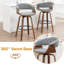 Tabouret pivotant en lin Devlin-791290496