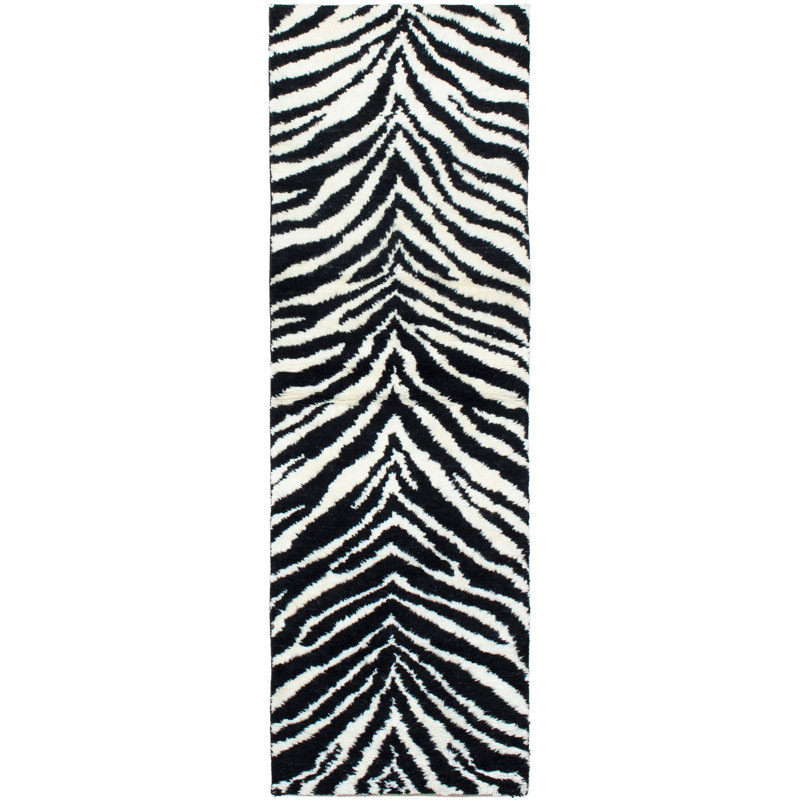Tapis de couloir en Tapis décoratif laine noué à la main de conception unique 2 pi 9 po x 9 pi 6 po Benoist