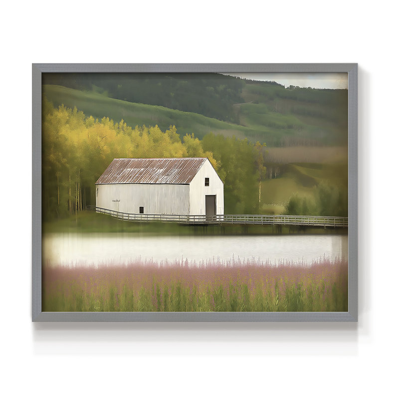 Paysage, série XL, reproduction encadrée, H 11 po x l 14 po, Gris