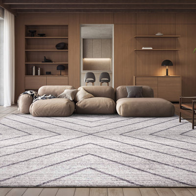 Tapis ivoire / gris foncé Janzen