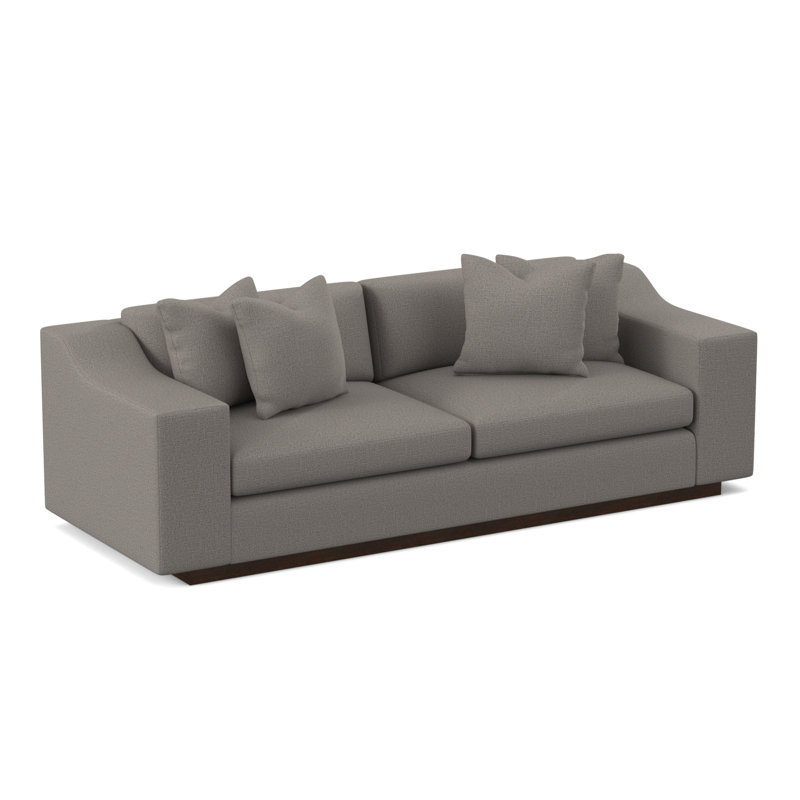 Barrett Upholstered 96'' Sofa, American Walnut, Chartres Pebble