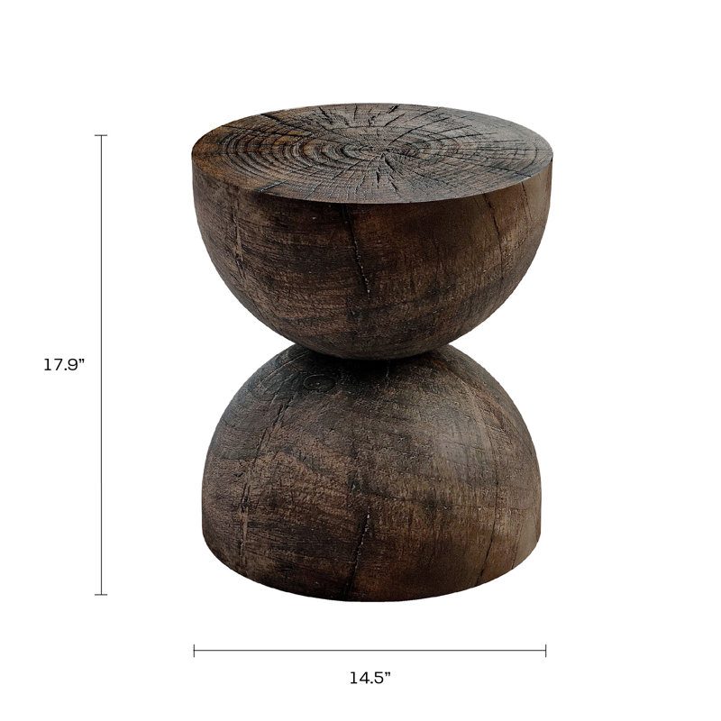 Table d'appoint Fairoaks aspect pin pour l'intérieur ou l'extérieur, Bois brun foncé