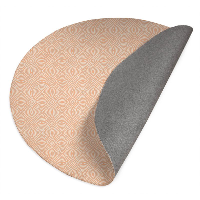 Tapis d'extérieur antidérapant Rolling Circles, Rond 5 pi