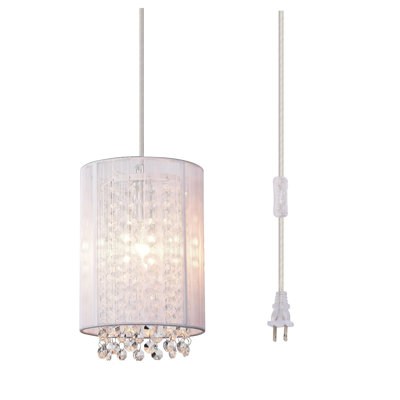 Luminaire suspendu cylindrique à 1 lumière Jemika
