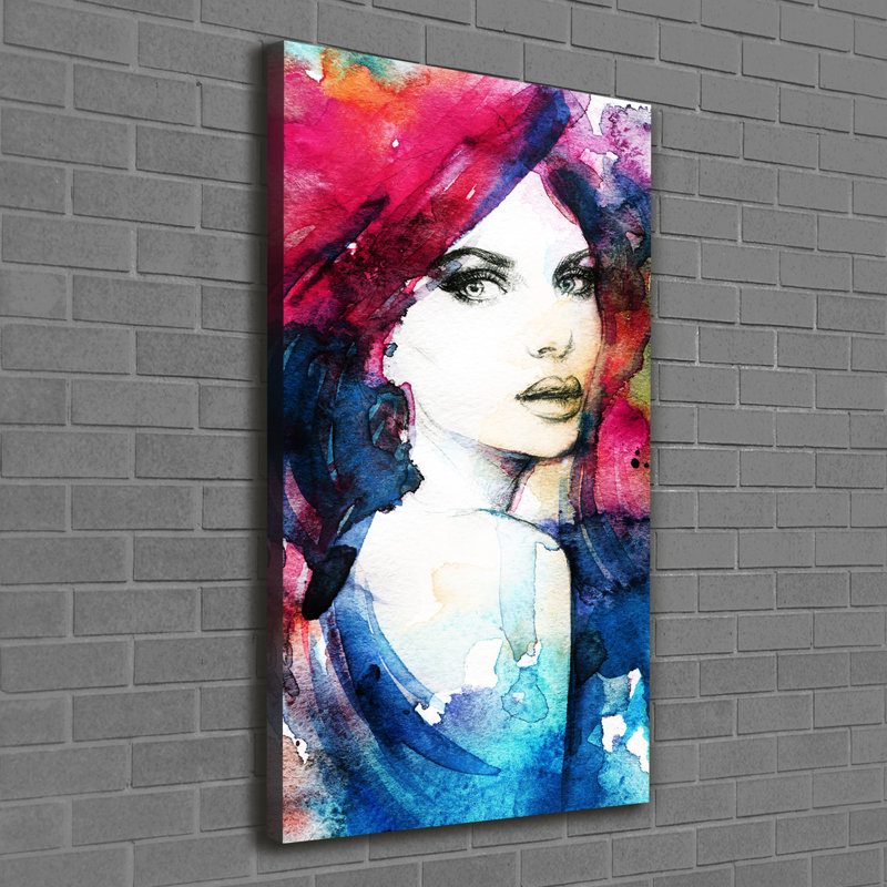 Abstraction Of A Woman - Wrapped Canvas Print