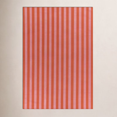 Holloway Red Striped Outdoor Rug
