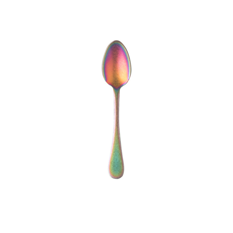 Vintage Espresso Spoon - 12 Pieces, Pewter Rainbow