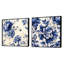 Regal - Cobalt bleu à motif damassé victorien III-101855457-101855458