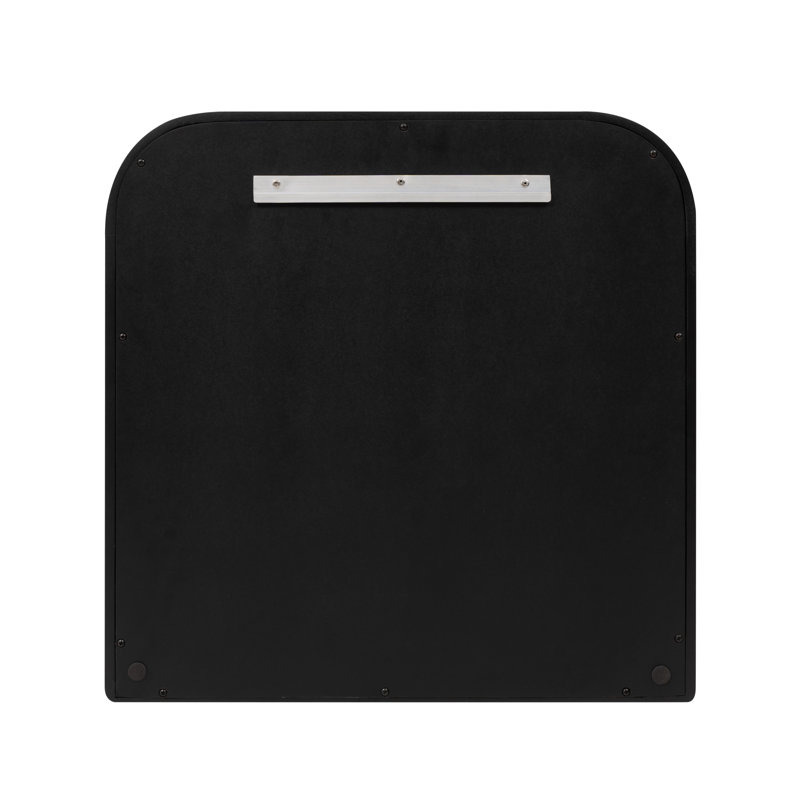 Charlemont Solid Wood Accent Wall Mirror, Black