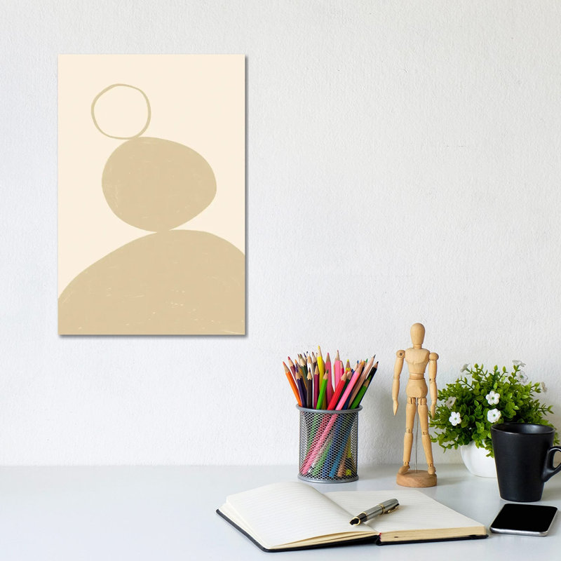 Neutral Shapes II by Alisa Galitsyna - Wrapped Canvas Gallery-Wrapped Canvas Giclée, 20.32 cm H x 30.48 cm W