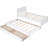 White Twin Size Bed With Trundle And Storage Options - Stylish Practical For Bedroom Decoration Platform In Drawers Pine Wood, Enhances Decor Functionality-1820253330