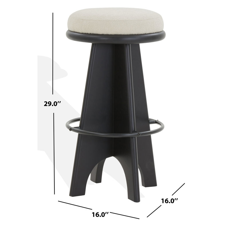 Bellarita Round Stool, Black, Bar Stool (29” Seat Height)
