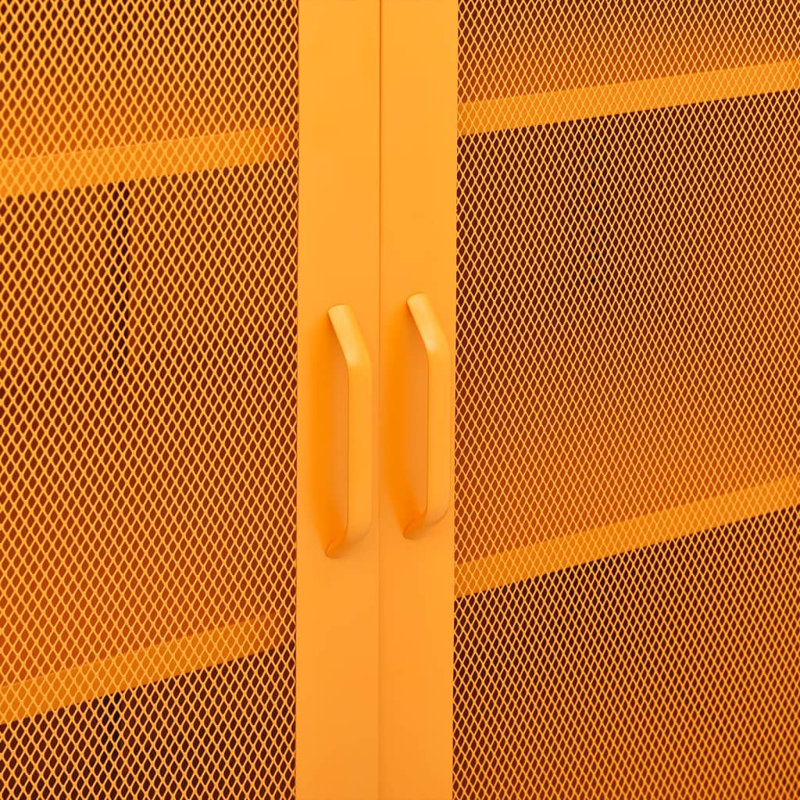 Harstad Storage Cabinet 80x35x101,5 cm Steel, Mustard Yellow