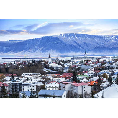 Reykjavik City, Iceland - Wrapped Canvas Print