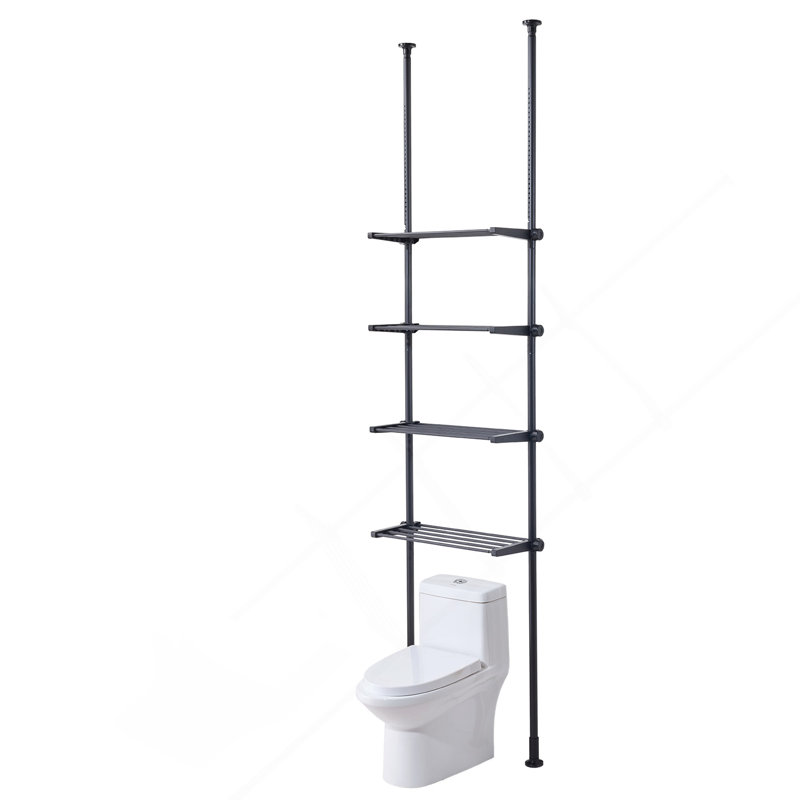 Over the Toilet Storage 4-Tier Bathroom Shelf Rack Space Saver Organizer