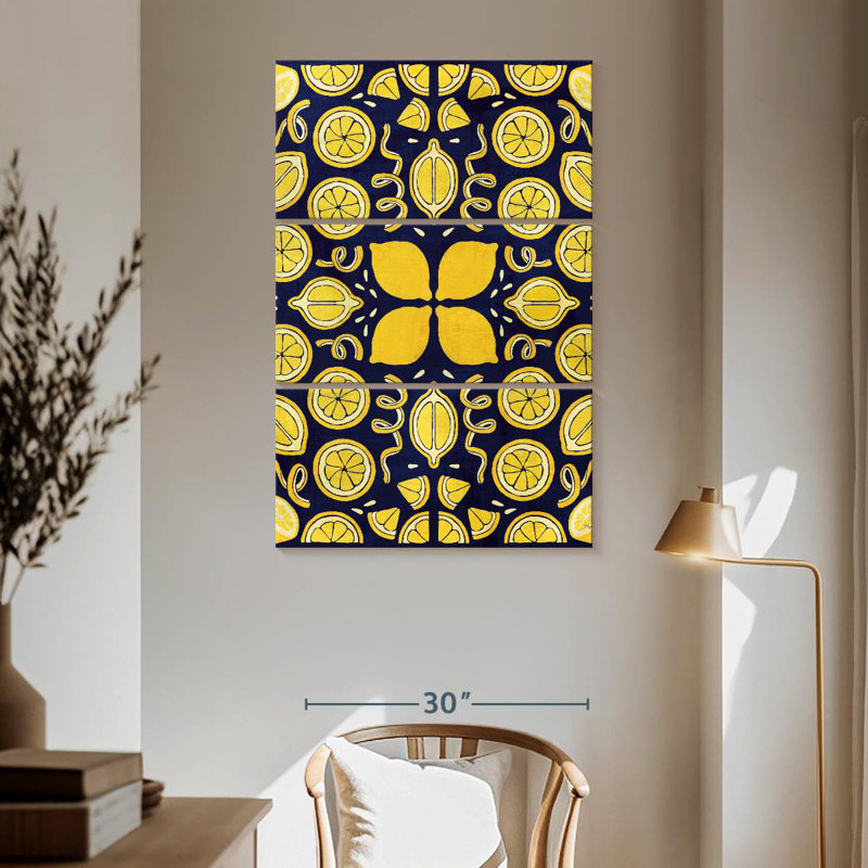 Kerner Otomi Lemon Navy, 65" H x 42" W