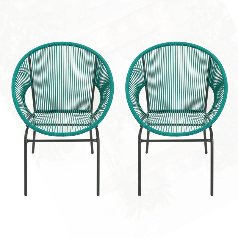 Chaise d'extérieur en osier, Sarcelle