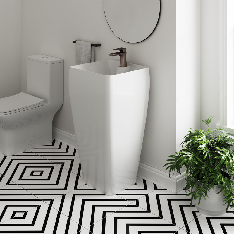 Lavabo sur pied Carre