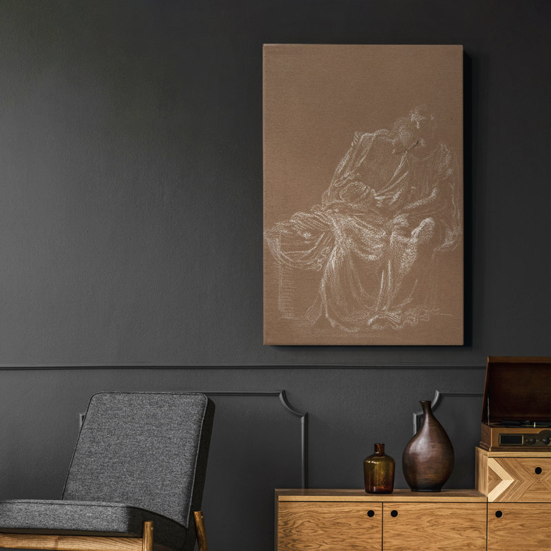 Croquis rétro XXV, reproduction d'art sur toile, H 19 po x l 13 po