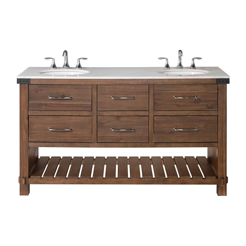 Ensemble de meuble-lavabo double 62 po Asellus