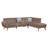 Velvet L-Shaped Sectional Right Hand Facing-87869718