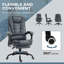 Fauteuil de massage vibrant Vinsetto à 7 points avec dossier inclinable, bleu