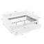 Grand lit d'appoint en lin capitonné avec 2 tiroirs de rangement pour petit appartement Channel-1954600370