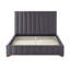 Grand lit gris foncé