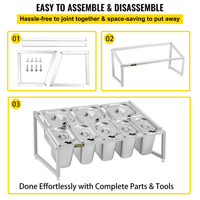 Étagère à épices extensible, réglable de 13,8 à 23,6 po, 2 niveaux en acier inoxydable