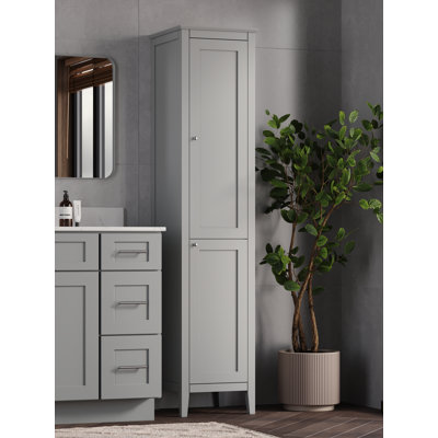 Armoire à linge en bois massif l 15 po x H 72,5 po x P 15 po Chrisna
