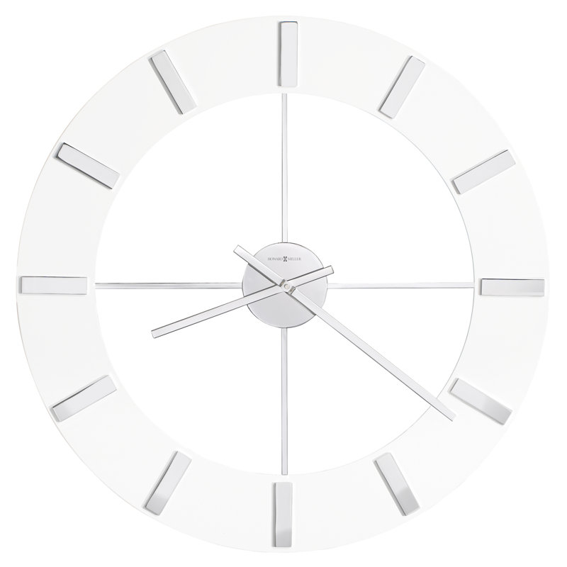 Metal Wall Clock, White