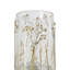 D5.5x9.5 "Vase en verre transparent avec motifs botaniques verts